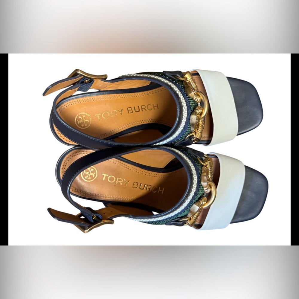 EUC Tory Burch
Women's Jessa Slingback Block-Heel Sandals SZ 6.5 - Picture 6 of 10